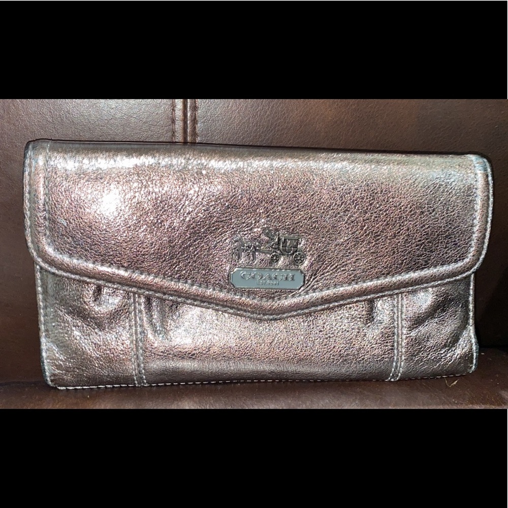 Pewter coach wallet